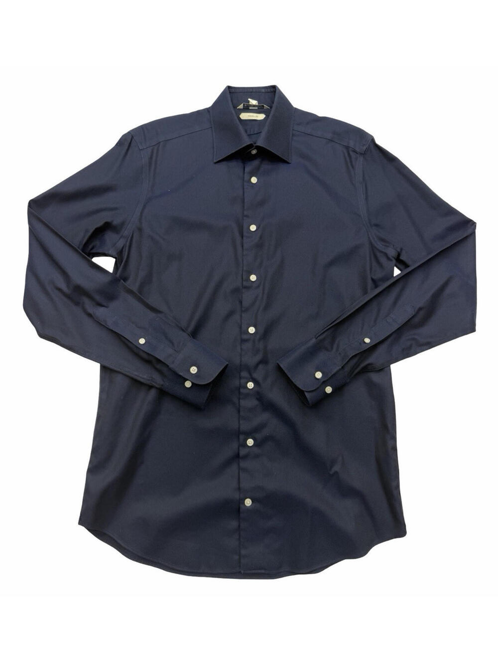 SUITSUPPLY Traveller Slim Fit Dress Shirt Dark Blue Size 39 | 15.5